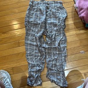 Plaid soft pants